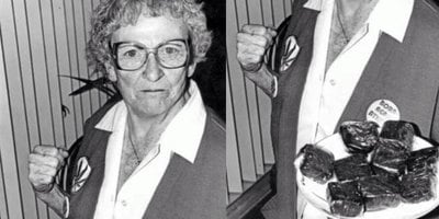 Brownie Mary holding Brownies Brownie Mary holding Brownies