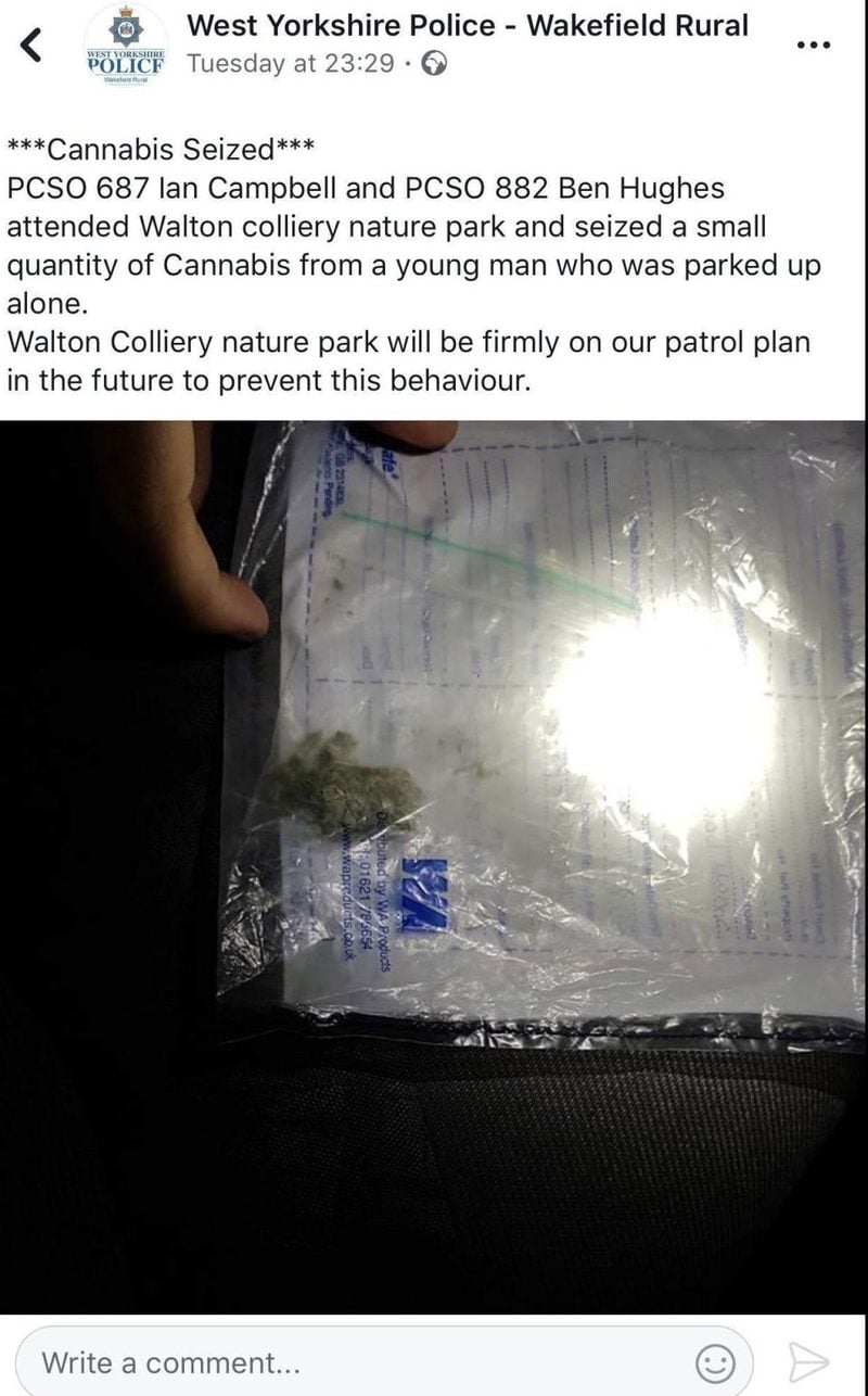 jdnjbwd British Police Threaten To Arrest People For Making Fun Of Their Tiny Weed Bust